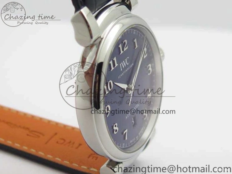 MIROTIME 0201 MoistureWicking Da Vinci IW356601 SS MKF 1:1 Best Edition Blue Dial On Black Leather Strap A 7233
